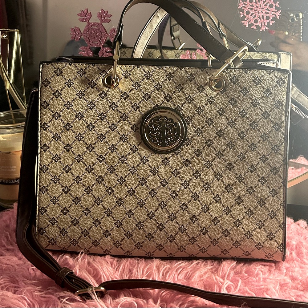 Brown and Tan Purse